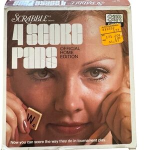 Vintage 1973 Scrabble Box Of 4 Score Pads